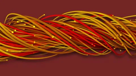 3D rendering of a colorful abstract background of strings Stock Illustration