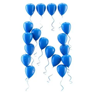 3D rendering Colorful balloons letters isolated over white. 3D rendering.F... Stock Photos