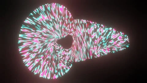 3d rendering colorful barbed unique object rotating on its axis in slow motion. Stock Footage 138697695