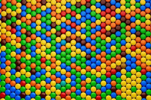 3d rendering of a colorful candy pattern with rainbow beans Stock Illustration