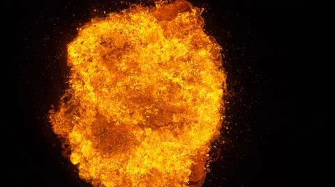 3D rendering of a colorful explosion. Bright colors and fiery color transitio Stock Illustration