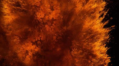 3D rendering of a colorful explosion. Bright colors and fiery color transitio Stock Illustration