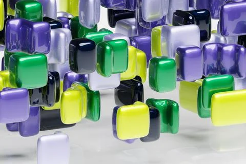 3D rendering. Colorful   geometric pattern.  Minimalistic pattern of simple s Stock Photos