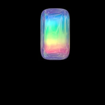 3d rendering colorful glossy liquid 3d volumetric letters on black. Bubble Stock Illustration