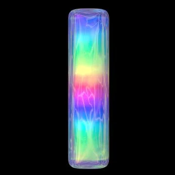 3d rendering colorful glossy liquid 3d volumetric letters on black. Bubble Stock Illustration