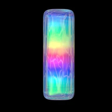 3d rendering colorful glossy liquid 3d volumetric letters on black. Bubble Stock Illustration
