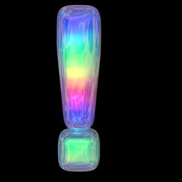 3d rendering colorful glossy liquid 3d volumetric letters on black. Bubble Stock Illustration