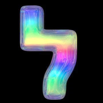 3d rendering colorful glossy liquid 3d volumetric letters on black. Bubble Stock Illustration