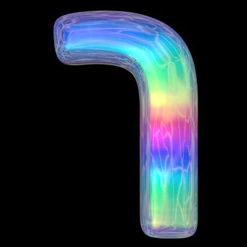 3d rendering colorful glossy liquid 3d volumetric letters on black. Bubble Stock Illustration