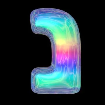 3d rendering colorful glossy liquid 3d volumetric letters on black. Bubble Stock Illustration