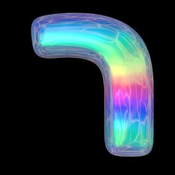 3d rendering colorful glossy liquid 3d volumetric letters on black. Bubble Stock Illustration