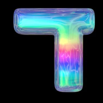 3d rendering colorful glossy liquid 3d volumetric letters on black. Bubble Stock Illustration