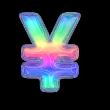 3d rendering colorful glossy liquid 3d volumetric letters on black. Bubble Stock Illustration