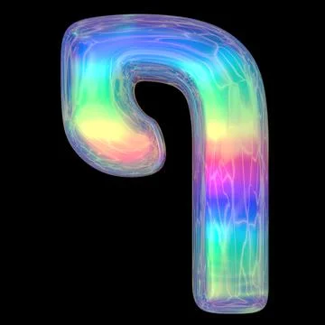 3d rendering colorful glossy liquid 3d volumetric letters on black. Bubble Stock Illustration