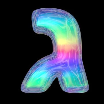 3d rendering colorful glossy liquid 3d volumetric letters on black. Bubble Stock Illustration