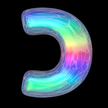 3d rendering colorful glossy liquid 3d volumetric letters on black. Bubble Stock Illustration