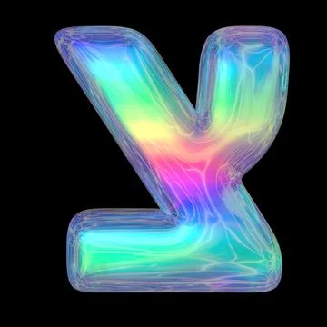 3d rendering colorful glossy liquid 3d volumetric letters on black. Bubble Stock Illustration