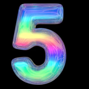 3d rendering colorful glossy liquid 3d volumetric letters on black. Bubble Stock Illustration