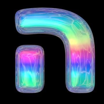 3d rendering colorful glossy liquid 3d volumetric letters on black. Bubble Stock Illustration