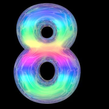 3d rendering colorful glossy liquid 3d volumetric letters on black. Bubble Stock Illustration