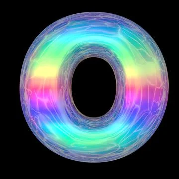 3d rendering colorful glossy liquid 3d volumetric letters on black. Bubble Stock Illustration