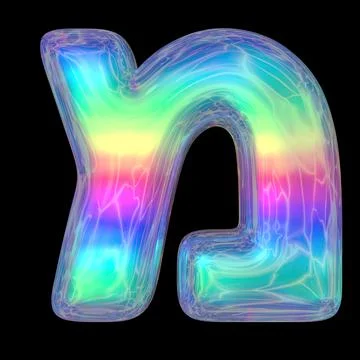 3d rendering colorful glossy liquid 3d volumetric letters on black. Bubble Stock Illustration