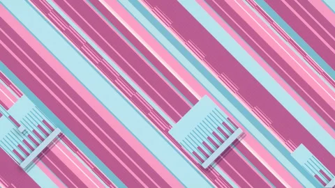 3d rendering of colorful labyrinth animation. 4K, Ultra HD resolution Stock Footage 136729353