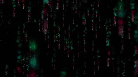 3D rendering of colorful particle confetti Stock Illustration