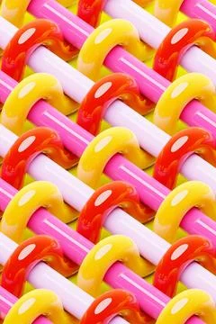 3D rendering. Colorful   pattern of different shapes. Minimalistic pattern of Stock Illustration
