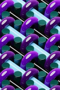 3D rendering. Colorful   pattern of different shapes. Minimalistic pattern of 库存插图