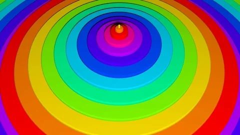 3d rendering of a colorful rainbow circles background Stock Footage 125184141