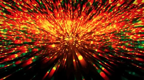 3D rendering of colorful shock wave explosion Stock Illustration