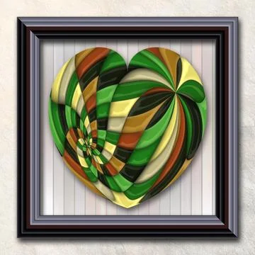 3D rendering combo artwork in elegant frame イラスト素材