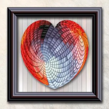 3D rendering combo artwork in elegant frame イラスト素材