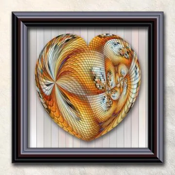 3D rendering combo artwork in elegant frame Stock Illustration