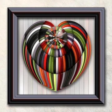 3D rendering combo artwork in elegant frame Stock Illustration