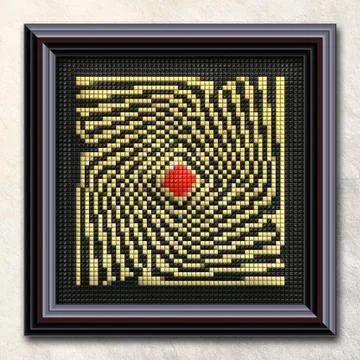 3D rendering combo artwork in elegant frame イラスト素材