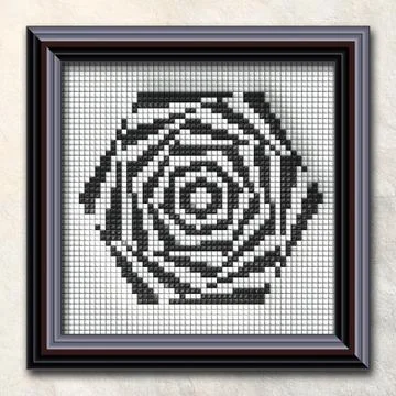 3D rendering combo artwork in elegant frame イラスト素材