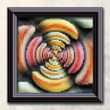 3D rendering combo artwork in elegant frame Stock Illustration