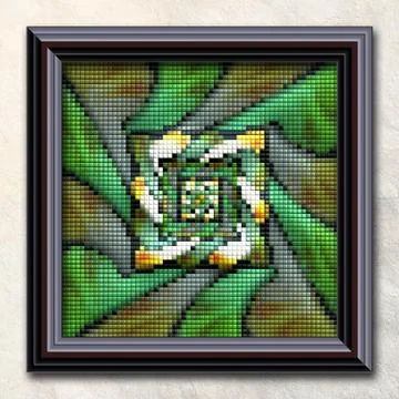 3D rendering combo artwork in elegant frame イラスト素材