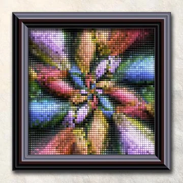 3D rendering combo artwork in elegant frame Stock Illustration