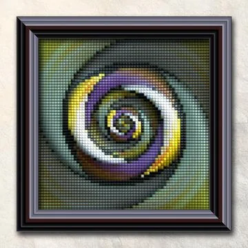3D rendering combo artwork in elegant frame イラスト素材
