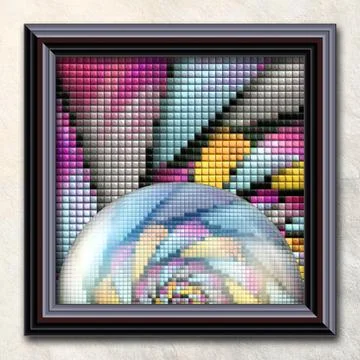 3D rendering combo artwork in elegant frame イラスト素材
