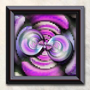 3D rendering combo artwork in elegant frame Illustrazione stock