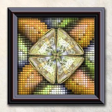 3D rendering combo artwork in elegant frame Stock Illustration