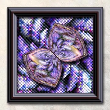 3D rendering combo artwork in elegant frame イラスト素材