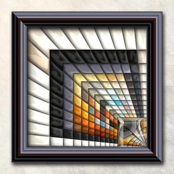 3D rendering combo artwork in elegant frame Stock Illustration