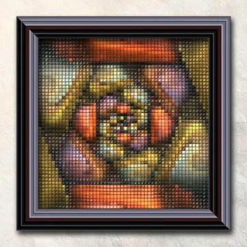 3D rendering combo artwork in elegant frame イラスト素材
