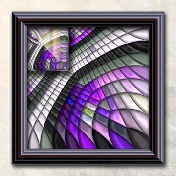 3D rendering combo artwork in elegant frame Stock Illustration