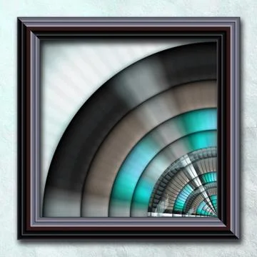 3D rendering combo artwork in elegant frame Illustrazione stock